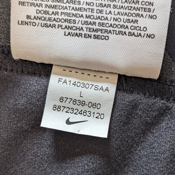 Nike Pro Combat Compression Pants Dri Fit Black Gray Striped Leggings Mens L - Picture 6 of 9